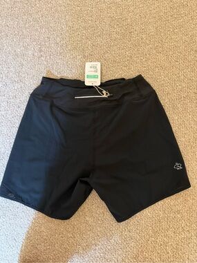 Women's Black Athletic Shorts with Reflective Pocket